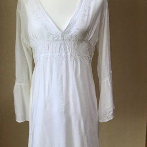 SOAKED white cotton boho dress M